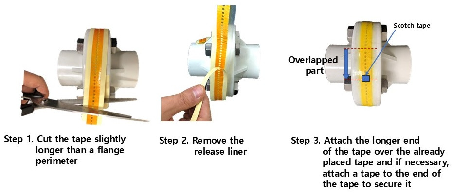 How to use chemical leak detection tape